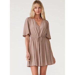 LOVESTITCH Women's Wrenley Mini Dress Size XS In Mocha